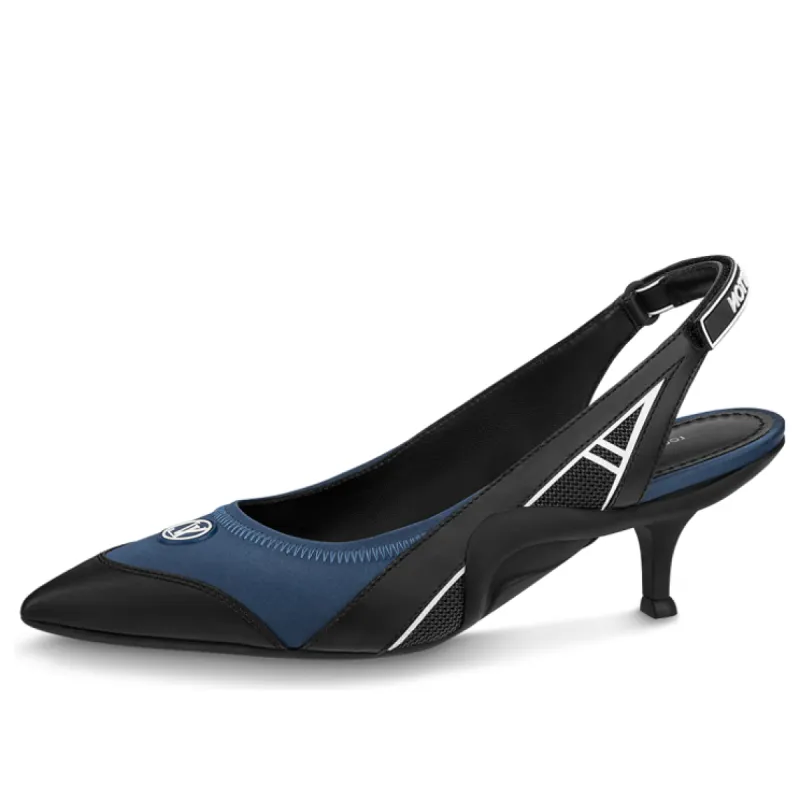 (WMNS) LOUIS VUITTON Archlight 1.0 Nautical Slingback Pumps 'Blue Black' 1ABH93 sold by KicksCrew