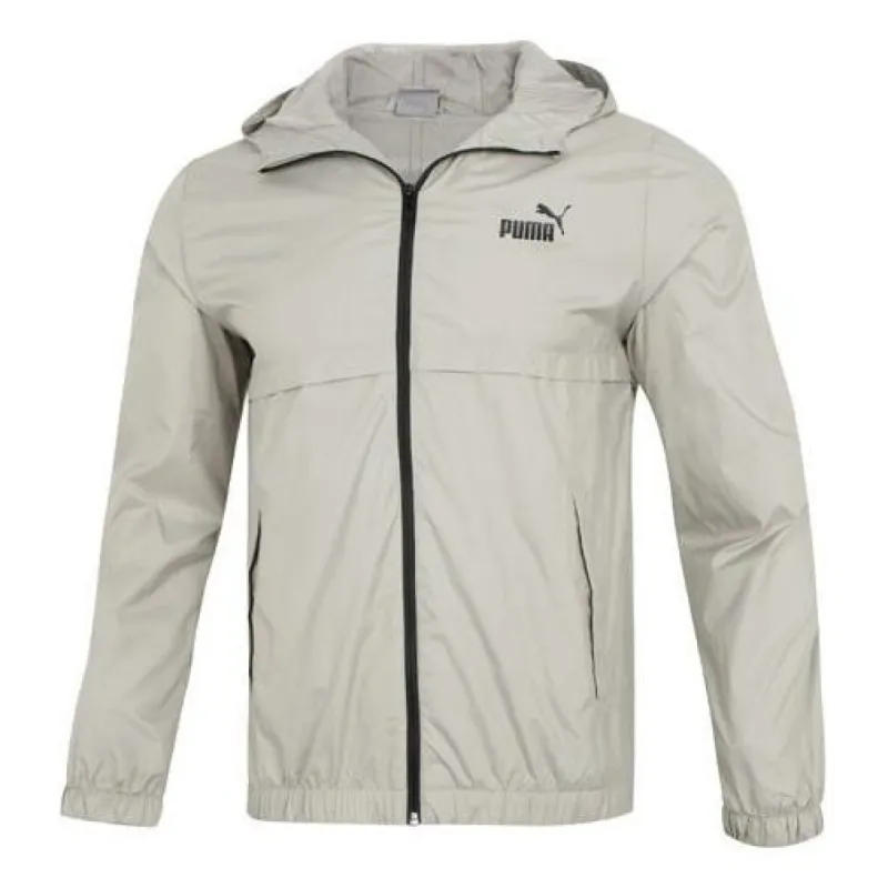 Puma Ess Solid Windbreaker Logo 'Grey' 849462-68 sold by KicksCrew