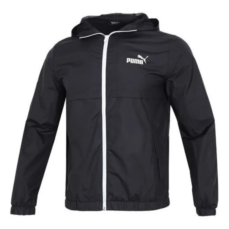 Puma Ess Solid Windbreaker Logo 'Black' 849462-01 sold by KicksCrew