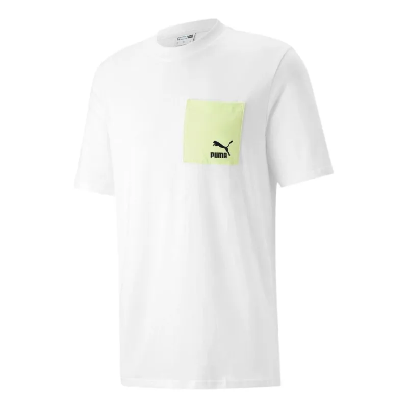 Puma Nature Camp Pocket T-Shirt 'White' 536938-02 sold by KicksCrew