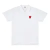 COMME des GARCONS PLAY Polo Shirt Red Family Heart 'White' AZ-T290-051-2 sold by KicksCrew