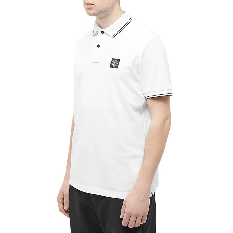 STONE ISLAND Patch Polo Shirt 'White' 10152SC18-A1001 sold by KicksCrew product image thumbnail 3