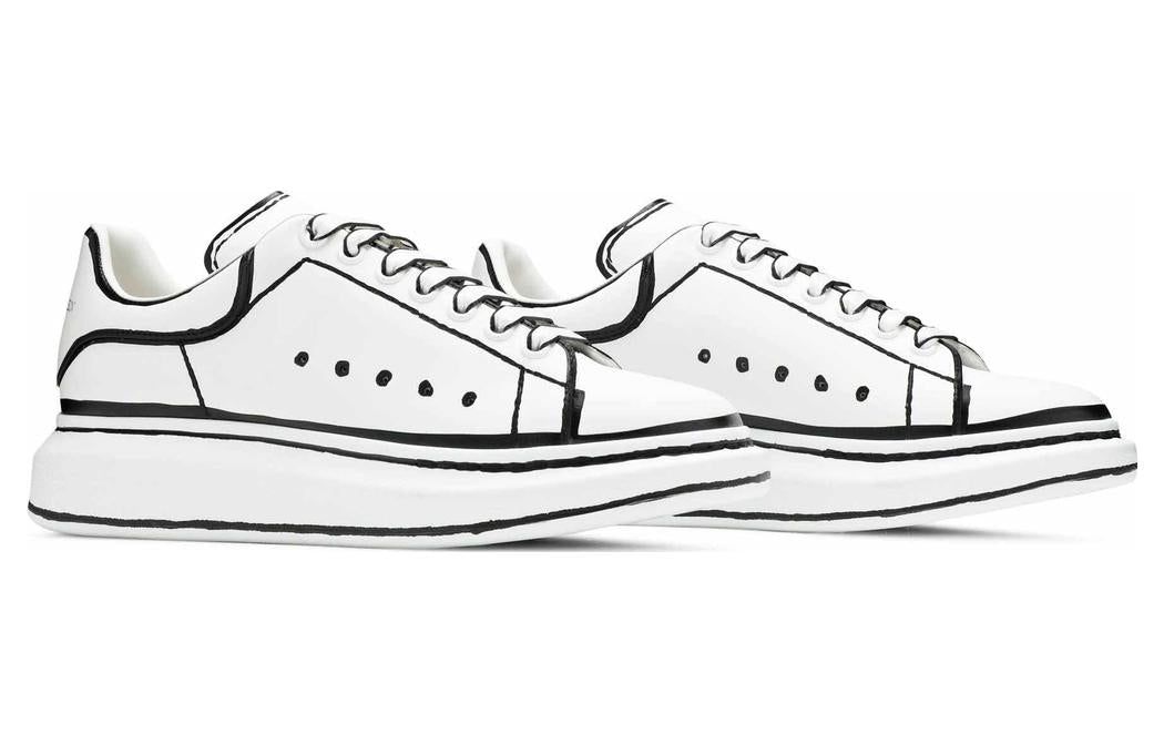 Alexander McQueen Oversized Sneaker 'White Black Outline' 627867WHYBI9061 sold by KicksCrew product image thumbnail 3