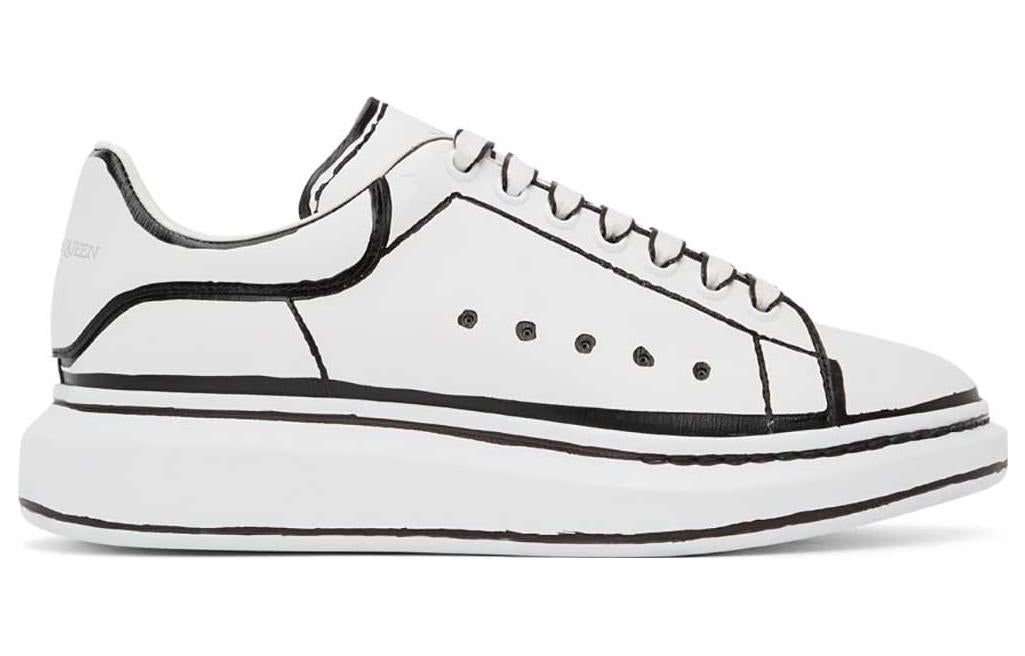 Alexander McQueen Oversized Sneaker 'White Black Outline' 627867WHYBI9061 sold by KicksCrew product image thumbnail 2