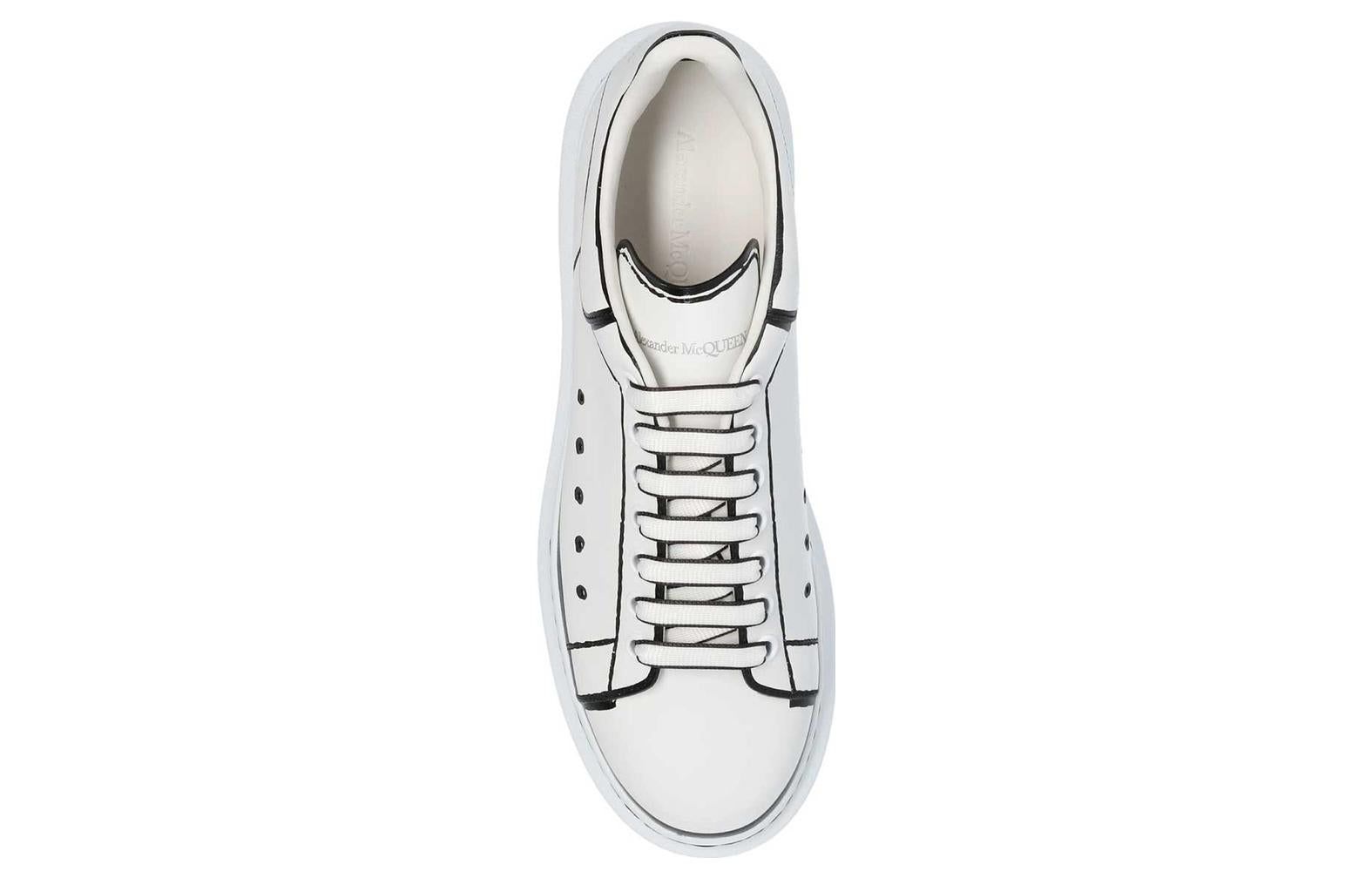 Alexander McQueen Oversized Sneaker 'White Black Outline' 627867WHYBI9061 sold by KicksCrew product image thumbnail 4