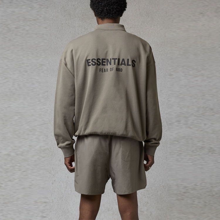 Fear of God Essentials FW20 Long Sleeve Polo Shirt 'Taupe' FOG-FW20-355 sold by KicksCrew product image thumbnail 3