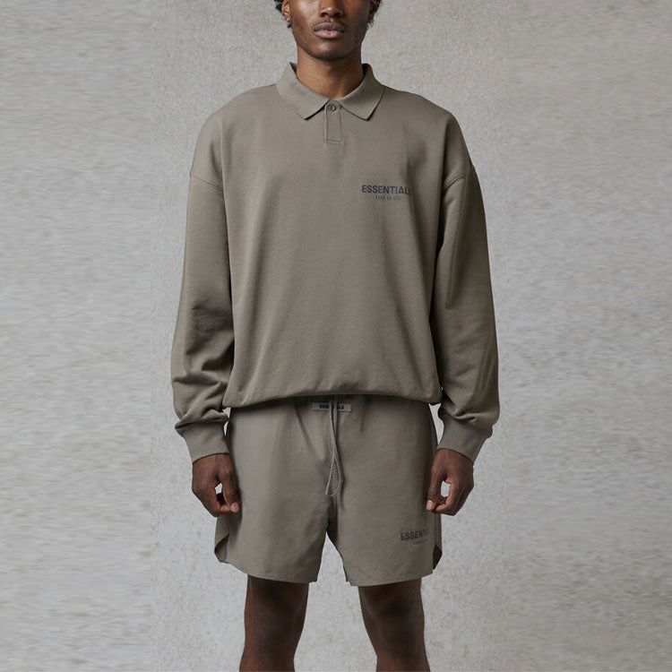 Fear of God Essentials FW20 Long Sleeve Polo Shirt 'Taupe' FOG-FW20-355 sold by KicksCrew product image thumbnail 2
