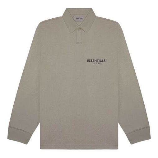 Fear of God Essentials FW20 Long Sleeve Polo Shirt 'Taupe' FOG-FW20-355 sold by KicksCrew