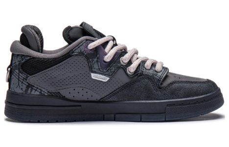 (WMNS) Li-Ning Wave Pro x Pleasures 'Black Grey' AECT066-1 sold by KicksCrew