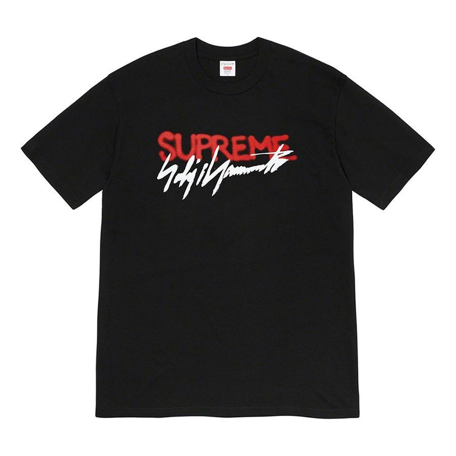 Supreme FW20 Week 4 x Yohji Yamamoto Logo Tee 'Black White' SUP-FW20-094 sold by KicksCrew