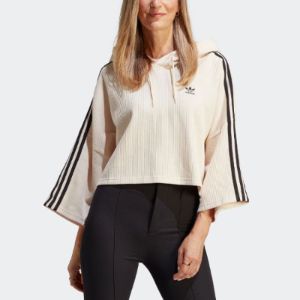 (WMNS) Adidas Crop Hoodies 'Beige' IC5461 sold by KicksCrew
