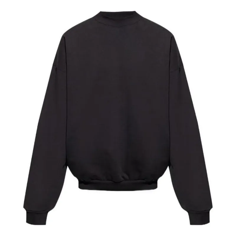 Balenciaga Care Label Creweneck Sweatshirt 'Black' 724511TNVL61070 sold by KicksCrew