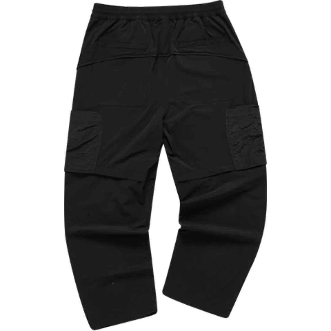 FILA FUSION x White Mountaineering Embroidered Logo Woven Casual Pants 'Black' T11M137803F-BK sold by KicksCrew product image thumbnail 2