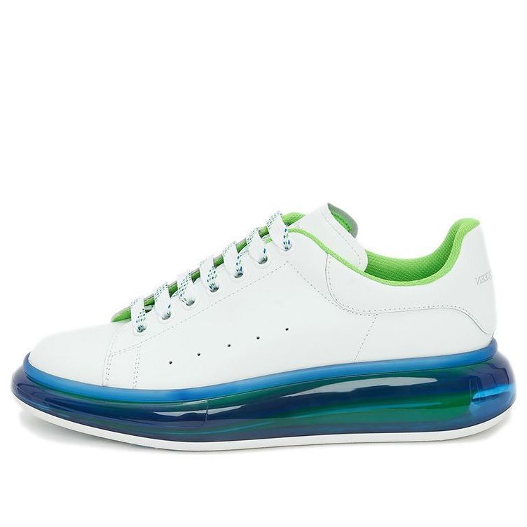 Alexander McQueen Oversized Sneaker 'Transparent Sole - White Blue' 662657WHYBY9467 sold by KicksCrew