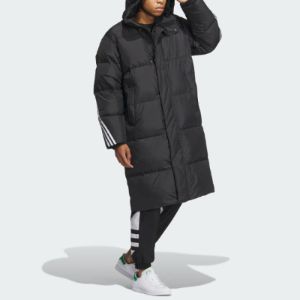 Adidas Long Down Jacket 'Black' IU4831 sold by KicksCrew