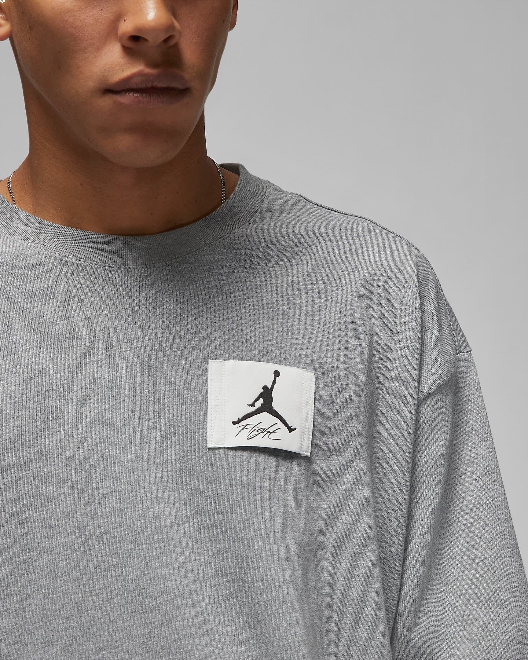 Air Jordan Flight Essentials Oversized T-Shirt 'Grey' DZ7313-091 sold by KicksCrew product image thumbnail 2