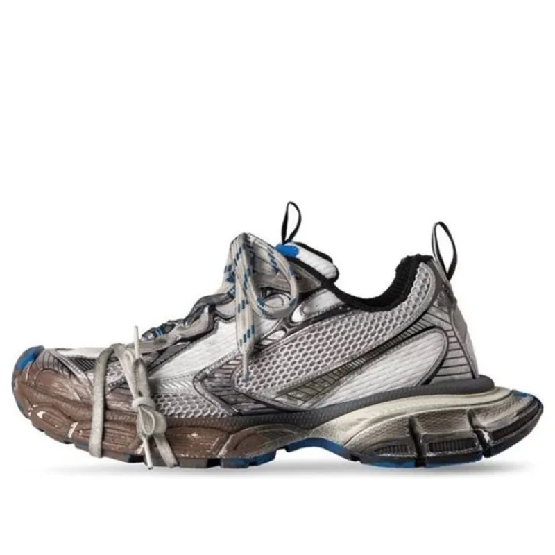 (WMNS) Balenciaga 3XL Sneakers 'Worn Out Grey White and Blue Mesh and Polyurethane' 734731W3XL71214 sold by KicksCrew