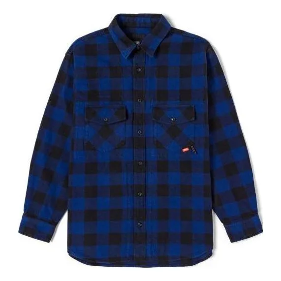 Vans x FW23 Checkboard Shirt 'Blue Black' 138857 sold by KicksCrew