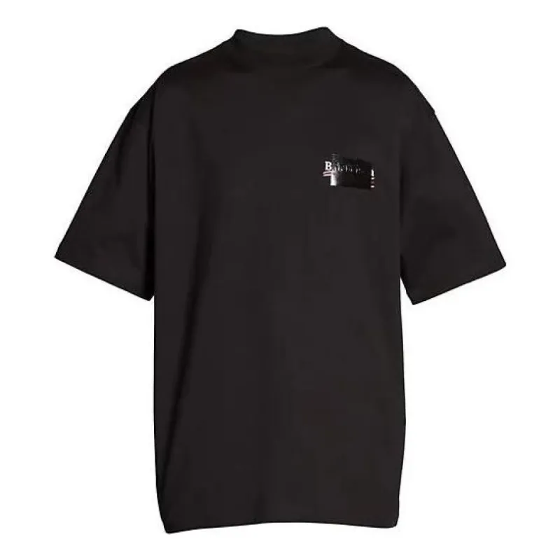 【BALENCIAGA】3B リクイファイド Tシャツ ホワイト ブラック Balenciaga 3B Sports Icon Repaired Oversized T-Shirt 'Washed