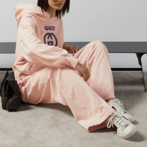 (WMNS) Gucci Cotton Jersey Sweatshirt With Embroidery 'Light Pink' 768122-XJF8S-5874 sold by KicksCrew