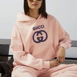(WMNS) Gucci Cotton Jersey Sweatshirt With Embroidery 'Light Pink' 768122-XJF8S-5874 sold by KicksCrew