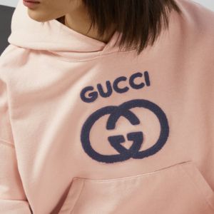 (WMNS) Gucci Cotton Jersey Sweatshirt With Embroidery 'Light Pink' 768122-XJF8S-5874 sold by KicksCrew