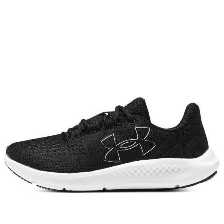 (WMNS) Under Armour Charged Pursuit 3 'Big Logo - Black White' 3026523-001 sold by KicksCrew