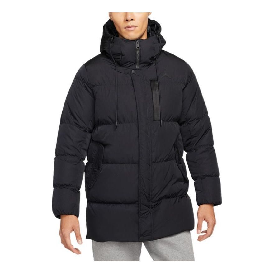 Air Jordan Solid Color Zipper Down Jacket 'Black' DZ4554-010 sold by KicksCrew