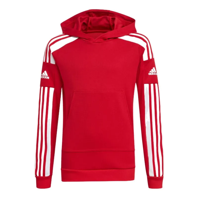 (GS) adidas Squadra 21 Hoodie Asia Sizing 'Red White' GP6433 sold by KicksCrew