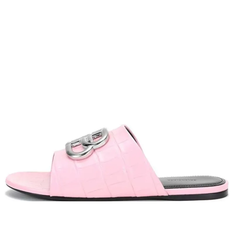 (WMNS) Balenciaga BB Cosy Mules 'Pink Black' 629537WA9D35681 sold by KicksCrew