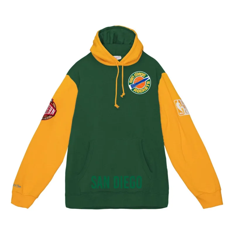 Mitchell & Ness x NBA HWC Night Fleece Hoodie 'San Diego Rockets' FPHD5378-SDRYYPPPDKGN sold by KicksCrew