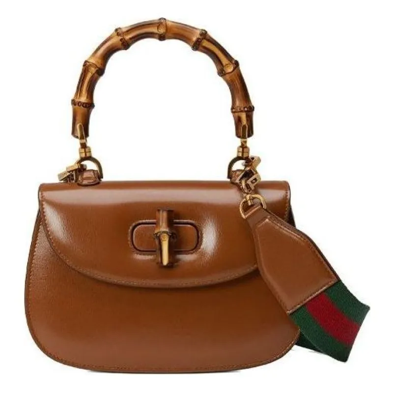 (WMNS) Gucci Bamboo 1947 Small Top Handle Bag 'Brown' 675797-10ODT-2579 sold by KicksCrew