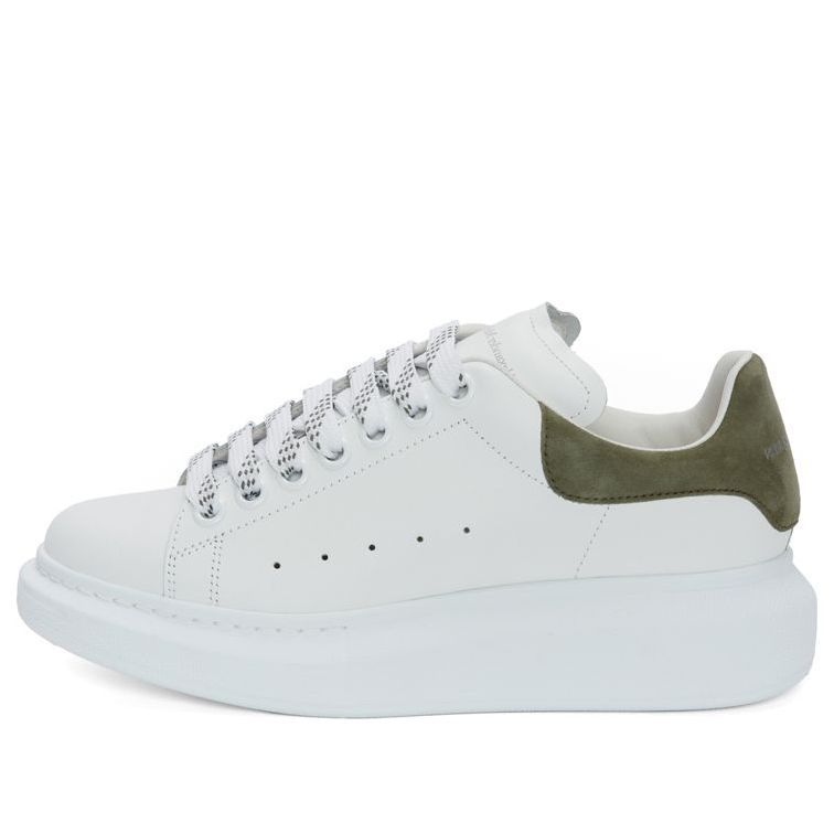 (WMNS) Alexander McQueen Oversized Sneaker 'White Khaki Green Suede' 553770WHGP79443 sold by KicksCrew
