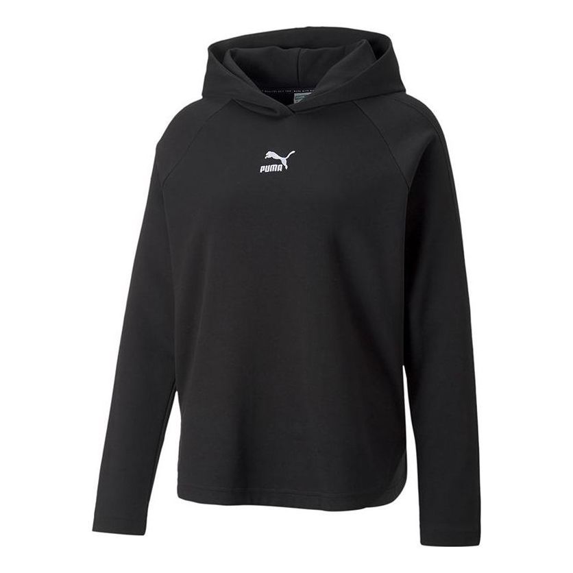 (WMNS) Puma T7 Hoodie 'Black' 537573-01 sold by KicksCrew