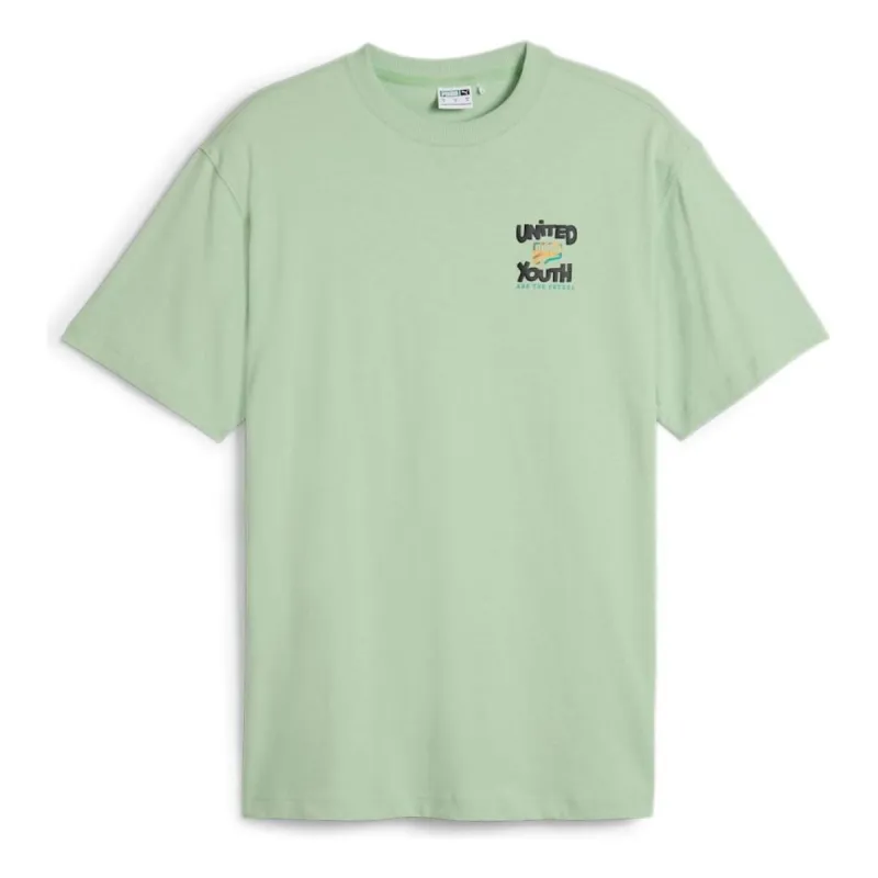 PUMA Downtown Graphic T-shirt 'Green' 626097-89 sold by KicksCrew