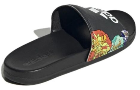 (WMNS) Adidas Adilette Comfort Slide 'Black Floral' GW1049 sold by KicksCrew