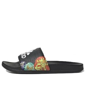(WMNS) Adidas Adilette Comfort Slide 'Black Floral' GW1049 sold by KicksCrew