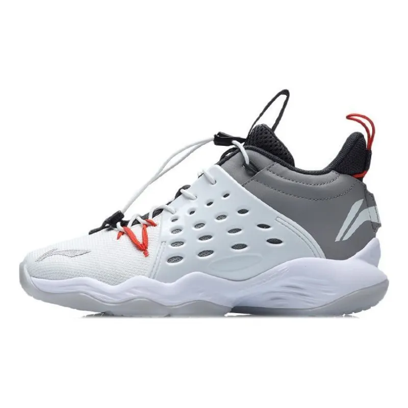 (GS) Li-Ning Sonic 7 Mid 'White Grey' YKBR026-1 sold by KicksCrew
