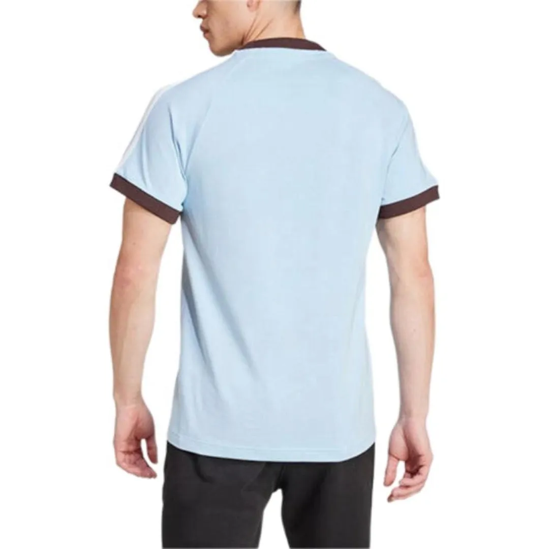 adidas Originals Small Logo Stripe Crew Neck Straight Fit T-Shirt 'Blue' JC6512 sold by KicksCrew product image thumbnail 2