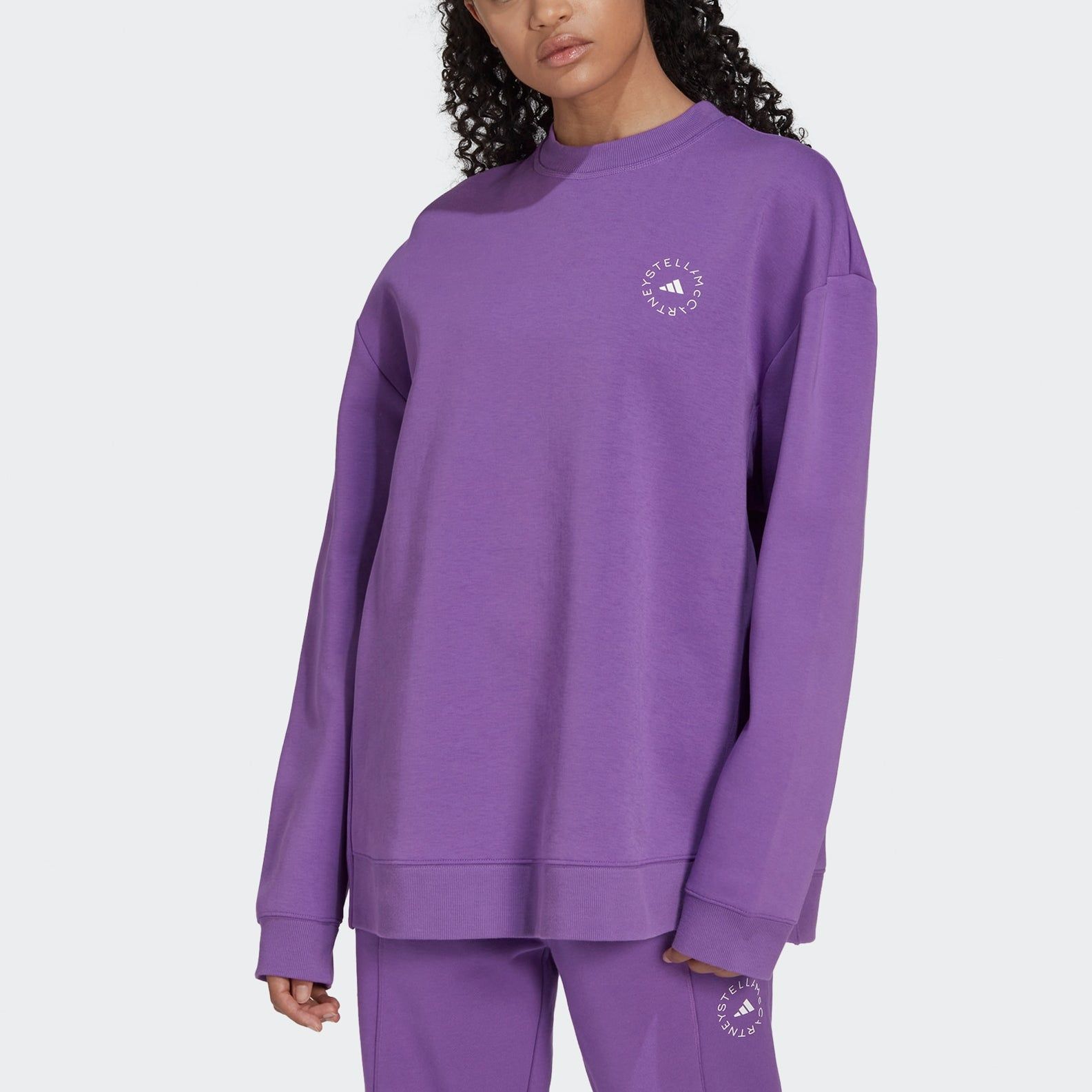 (WMNS) adidas By Stella McCartney Sportswear Sweatshirt 'Purple' HG2005 sold by KicksCrew product image thumbnail 3