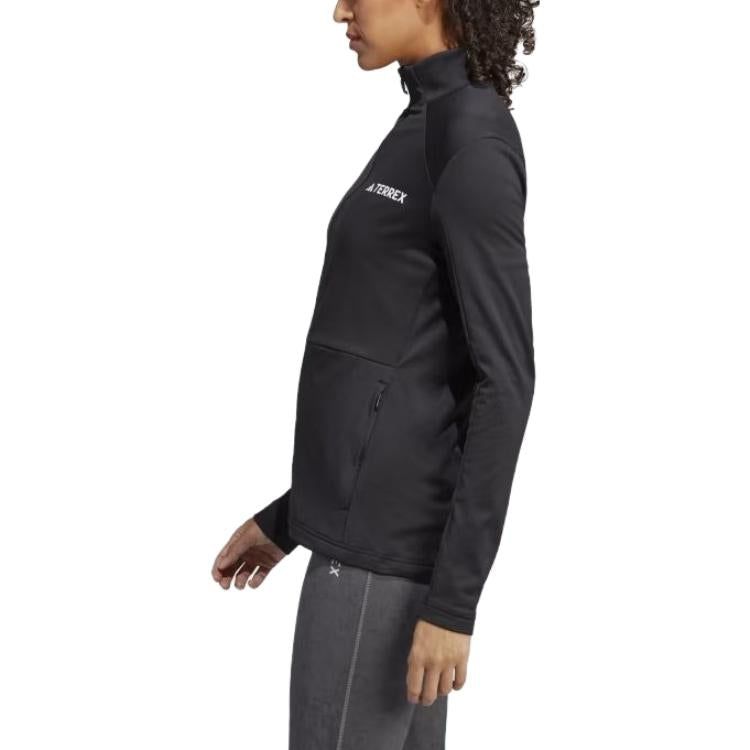 (WMNS) adidas Terrex Multi Full-Zip Fleece Jacket 'Black' HN5465 sold by KicksCrew product image thumbnail 4