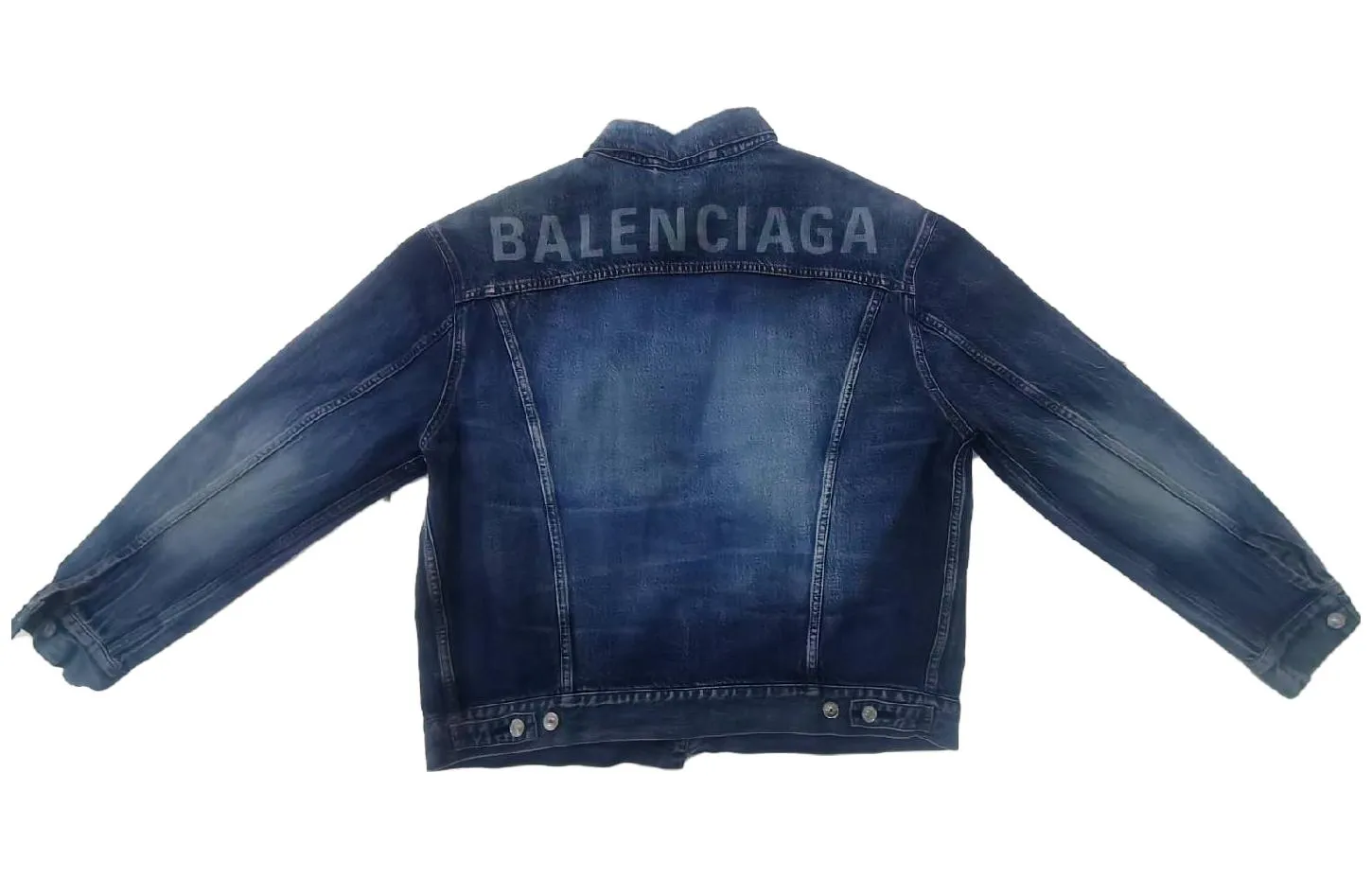 Balenciaga Back Logo Denim Jacket 'Blue' 557351TBP484009 sold by KicksCrew product image thumbnail 2