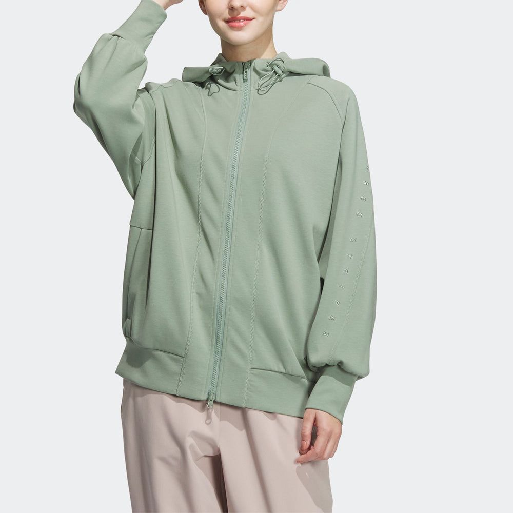 (WMNS) adidas Premium Knit Jacket 'Green' IK4292 sold by KicksCrew product image thumbnail 2