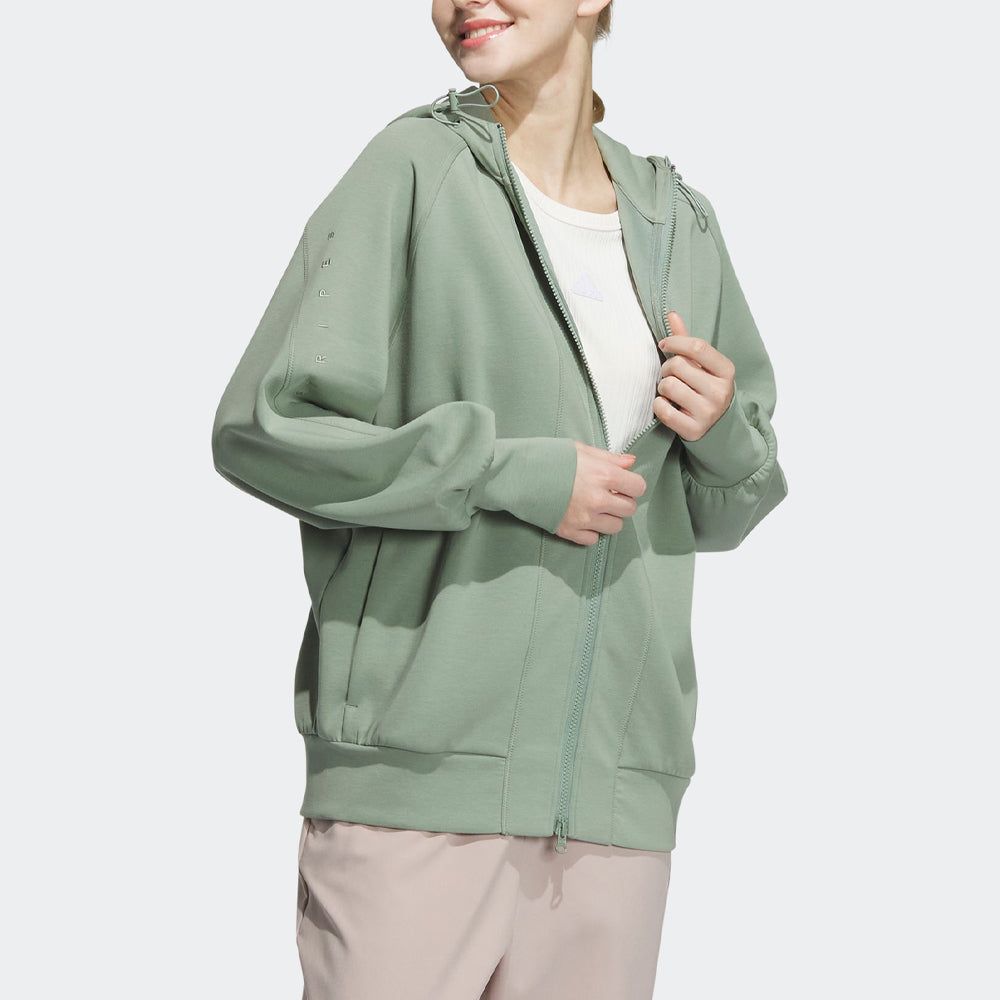 (WMNS) adidas Premium Knit Jacket 'Green' IK4292 sold by KicksCrew product image thumbnail 4