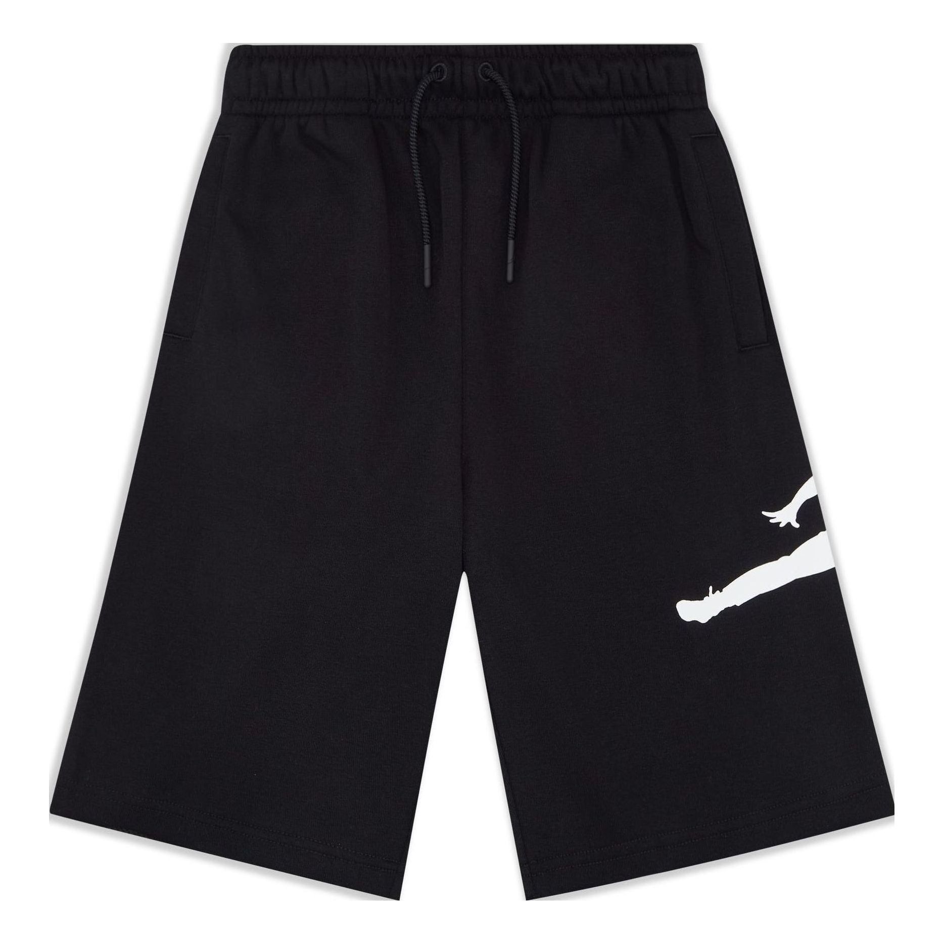 (GS) Air Jordan Fleece Active Shorts 'Black White' HA7453-010 sold by KicksCrew