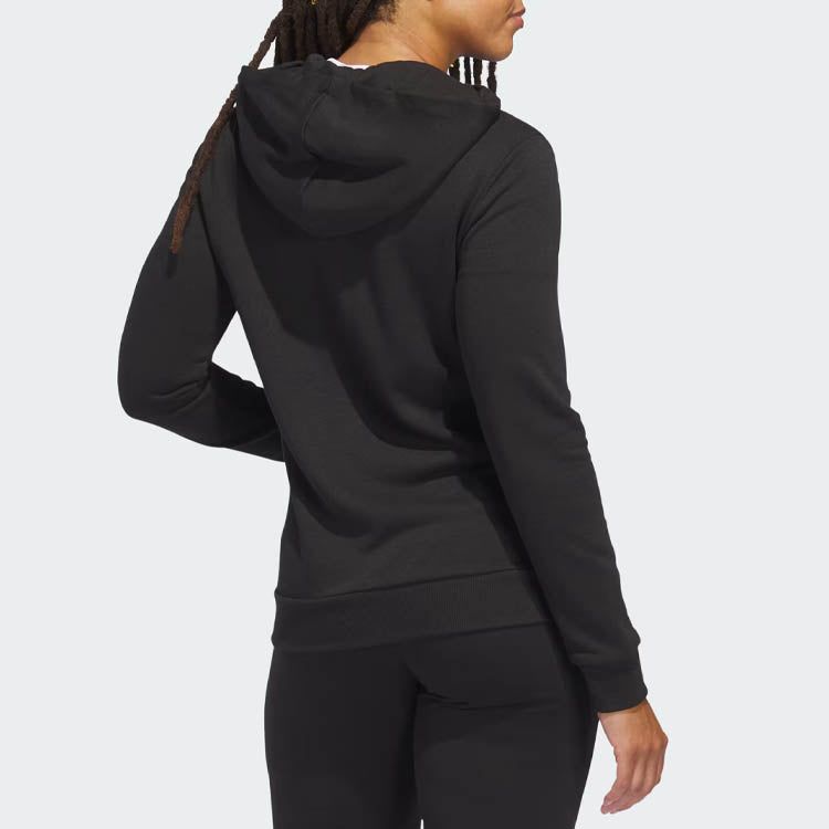 (WMNS) Adidas Essentials Logo Hoodie 'Black' H07761 sold by KicksCrew product image thumbnail 3