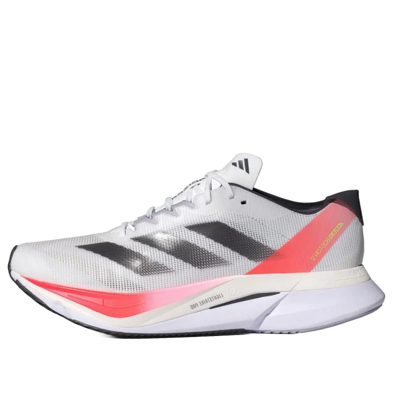(WMNS) adidas Adizero Boston 12 'White Aurora Solar Red' IF9210 sold by KicksCrew