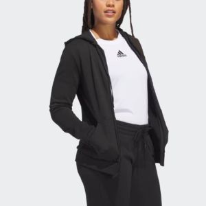 (WMNS) Adidas Essentials Logo Hoodie 'Black' H07761 sold by KicksCrew