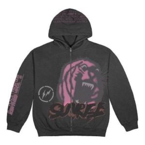 Travis Scott Cactus Jack For Fragment Sunrise Zip Up Hoodie 'Black' CJFN-SS18 sold by KicksCrew
