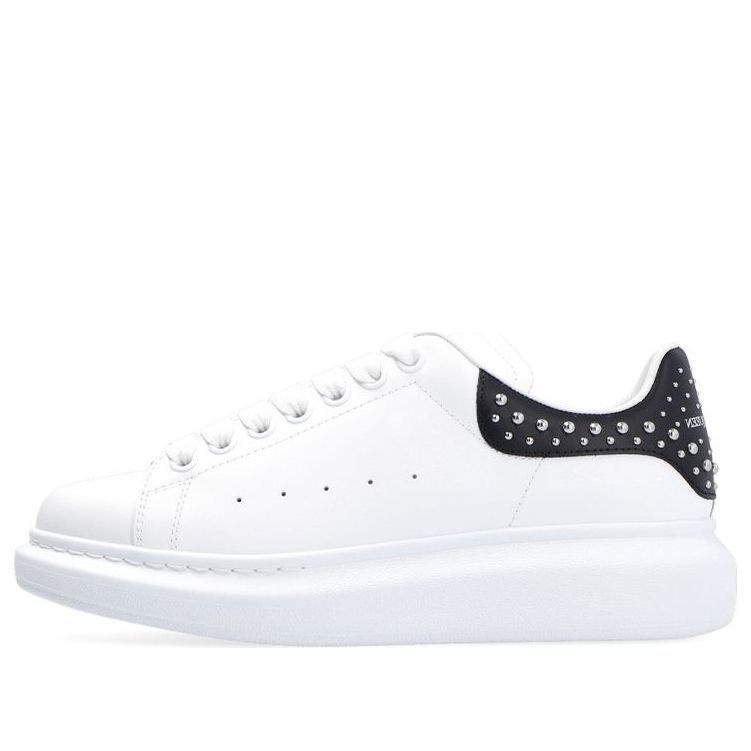 (WMNS) Alexander McQueen Studded Oversized Sneakers 'White Black' 666406WHTQQ9089 sold by KicksCrew